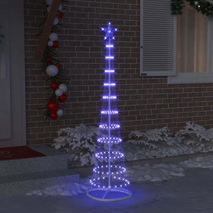 LED-Weihnachtsbaum mit 230 LEDs Blau 51 x 51 x 190 cm Metall