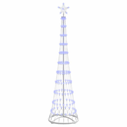 LED-Weihnachtsbaum mit 230 LEDs Blau 51 x 51 x 190 cm Metall