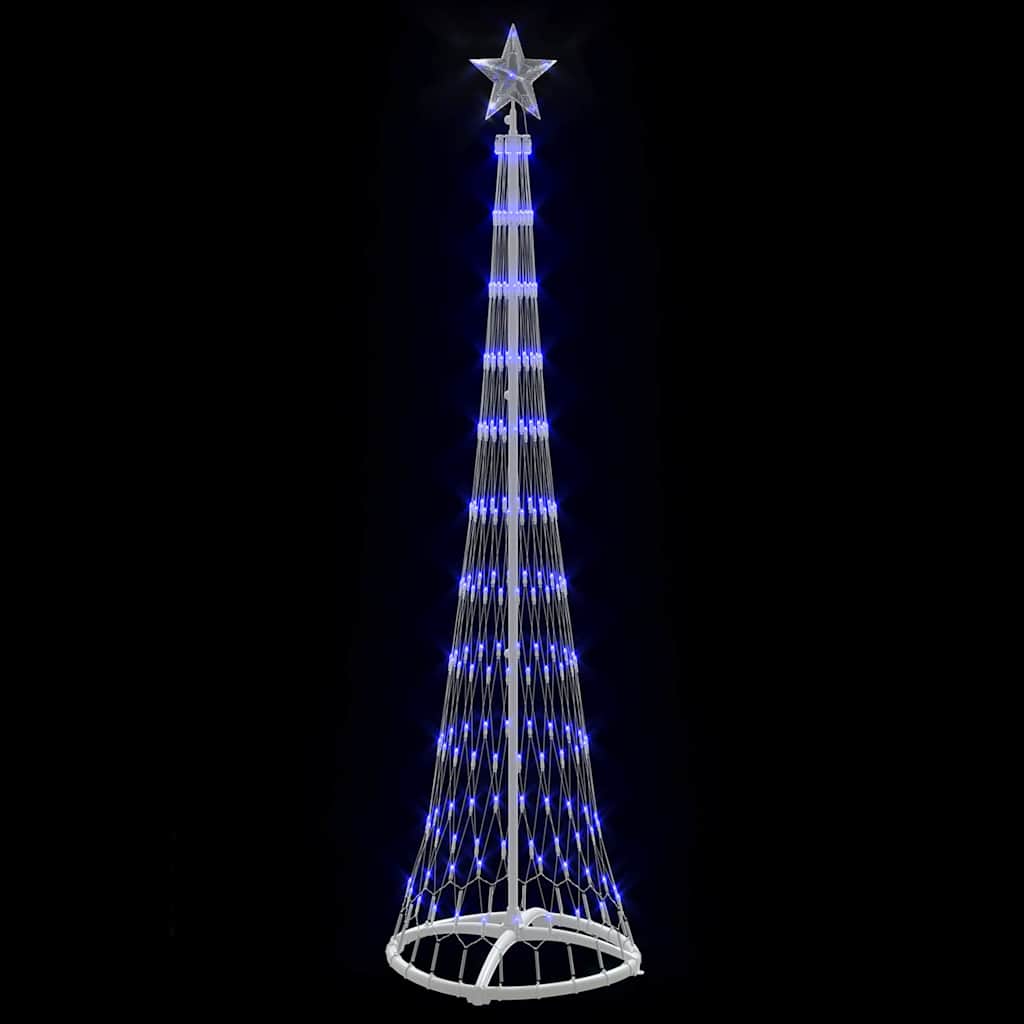 LED-Weihnachtsbaum mit 230 LEDs Blau 51 x 51 x 190 cm Metall