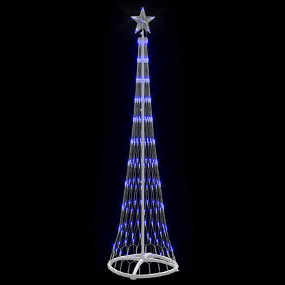 LED-Weihnachtsbaum mit 230 LEDs Blau 51 x 51 x 190 cm Metall
