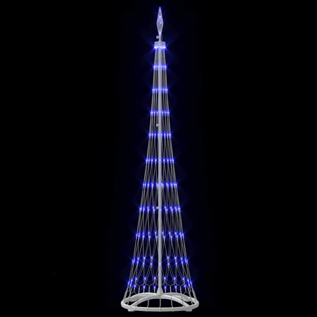 LED-Weihnachtsbaum mit 230 LEDs Blau 51 x 51 x 190 cm Metall