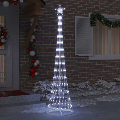 Albero di Natale a LED con supporto, bianco freddo, 70 x 70 x 250 cm, metallo