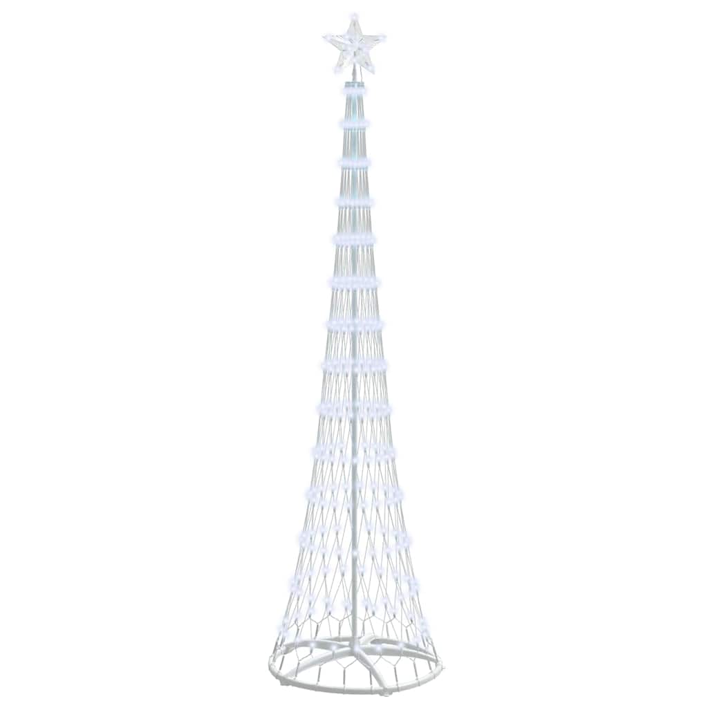 Albero di Natale a LED con supporto, bianco freddo, 70 x 70 x 250 cm, metallo
