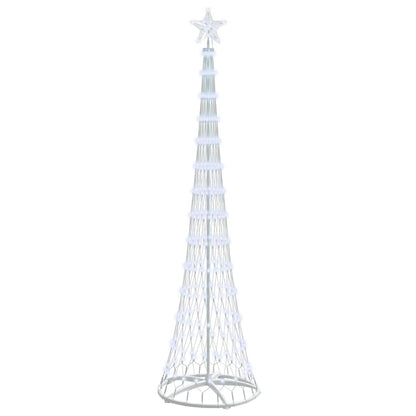 Albero di Natale a LED con supporto, bianco freddo, 70 x 70 x 250 cm, metallo