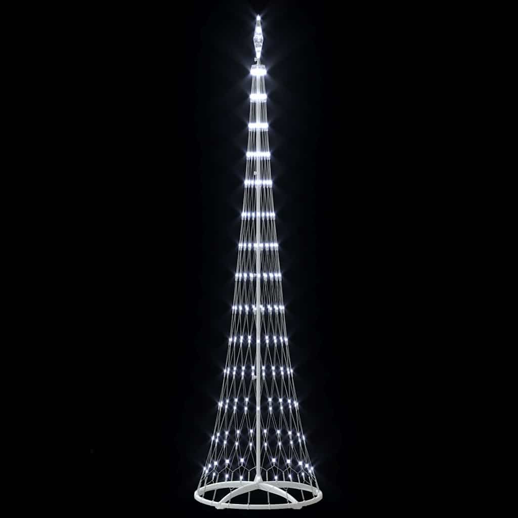 Albero di Natale a LED con supporto, bianco freddo, 70 x 70 x 250 cm, metallo