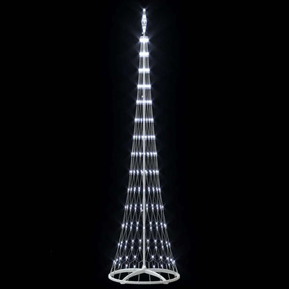 Albero di Natale a LED con supporto, bianco freddo, 70 x 70 x 250 cm, metallo