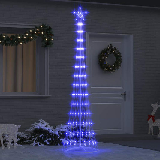 LED-Weihnachtsbaum mit 290 LEDs Blau 70 x 70 x 250 cm Metall