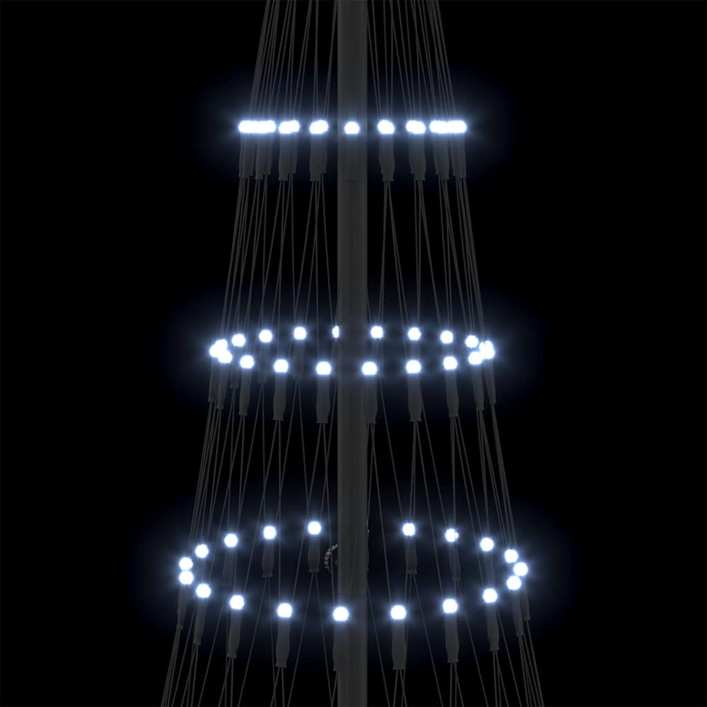 LED-Weihnachtsbaum Kaltweiß 71 x 71 x 184,5 cm Metall