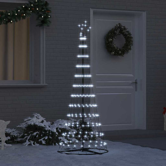 LED-Weihnachtsbaum Kaltweiß 71 x 71 x 184,5 cm Metall