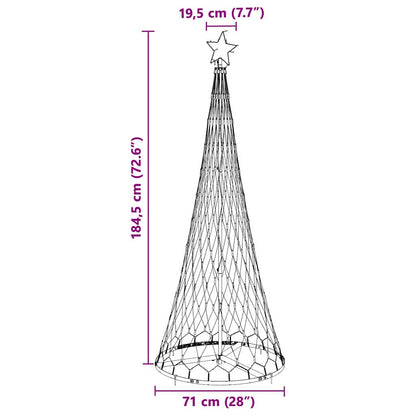 LED-Weihnachtsbaum Kaltweiß 71 x 71 x 184,5 cm Metall