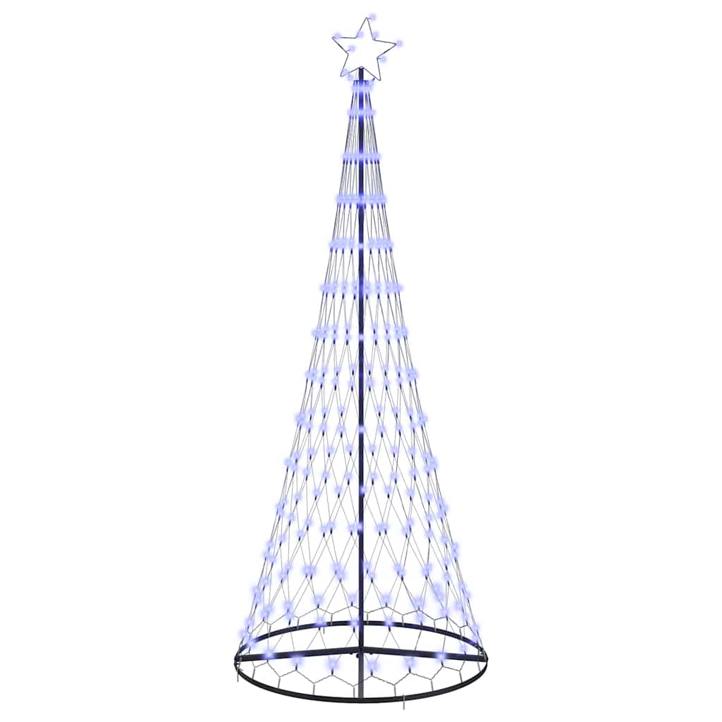 LED-Weihnachtsbaum mit 290 LEDs Blau 100 x 100 x 250 cm Metall