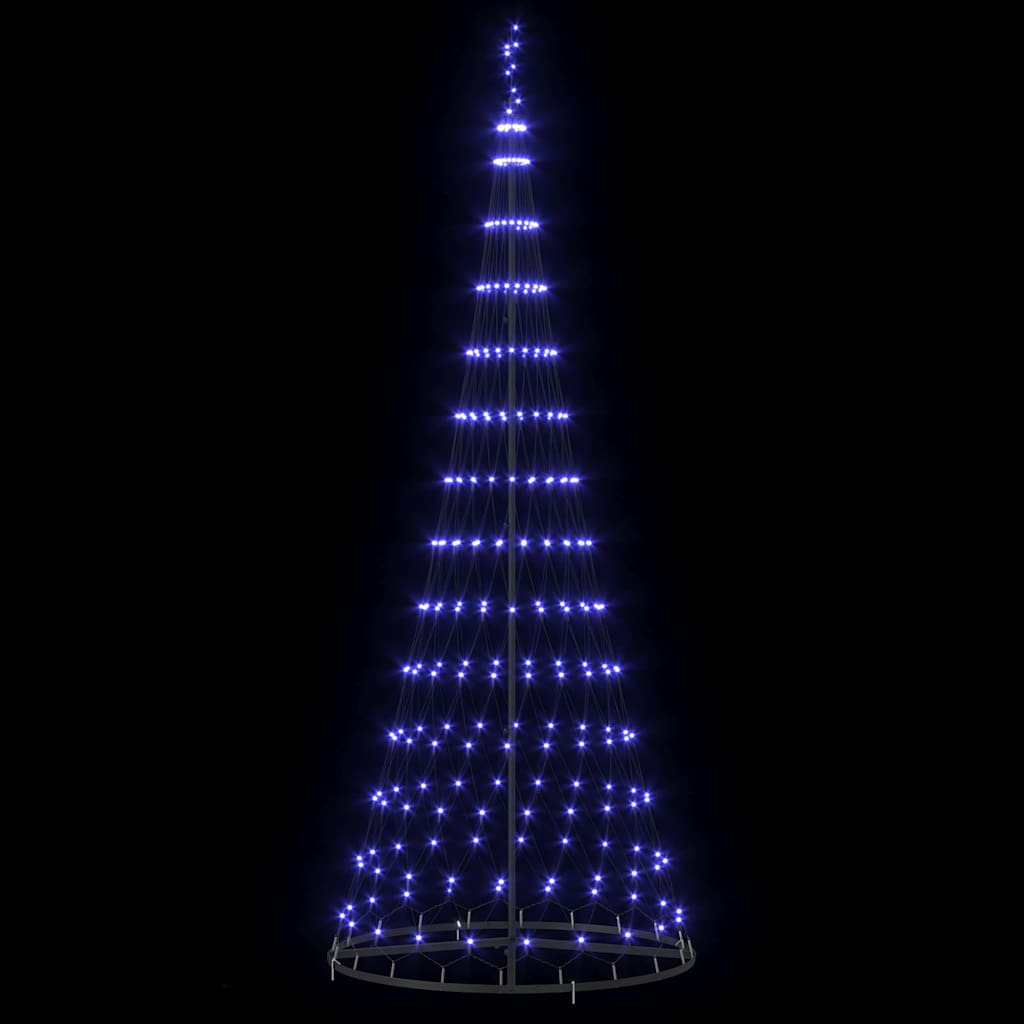 LED-Weihnachtsbaum mit 290 LEDs Blau 100 x 100 x 250 cm Metall