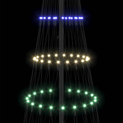 LED-Weihnachtsbaum Mehrfarbig 100 x 100 x 250 cm Metall