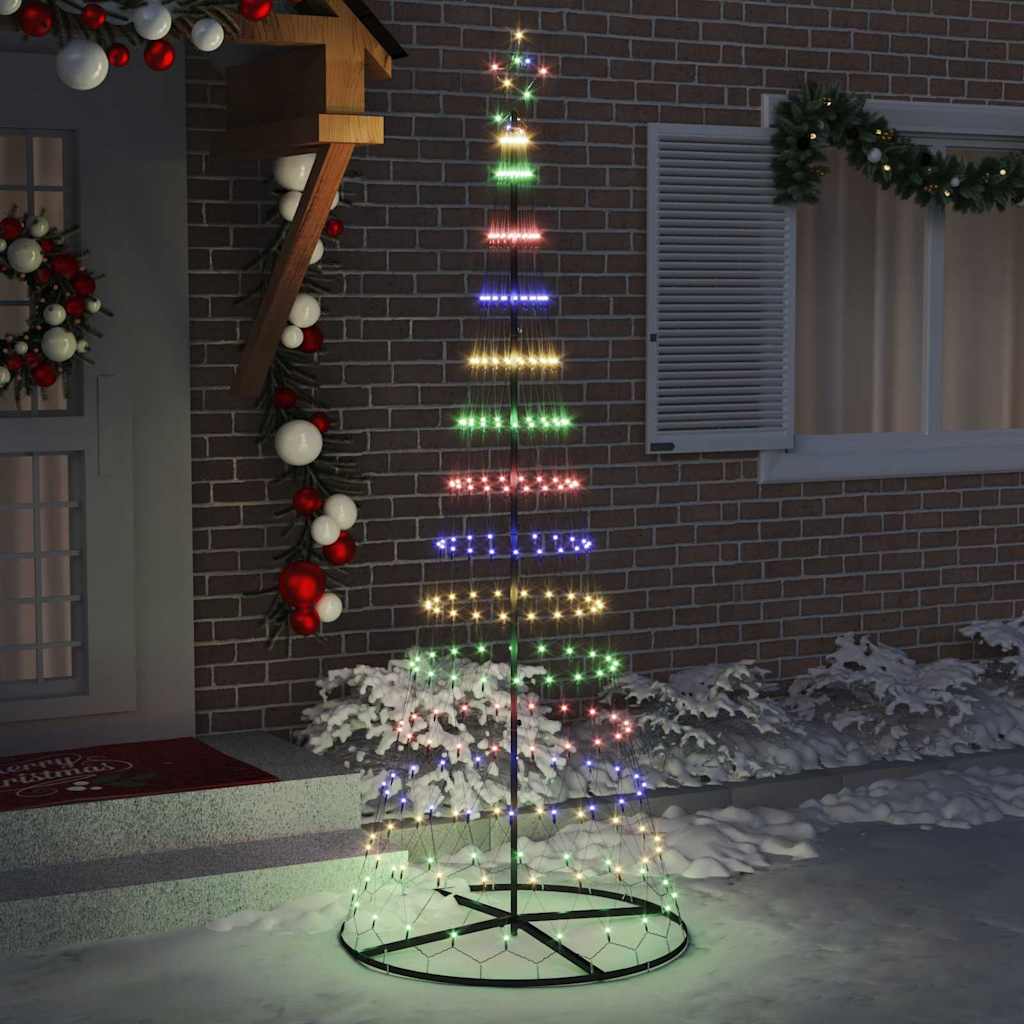 LED-Weihnachtsbaum Mehrfarbig 100 x 100 x 250 cm Metall