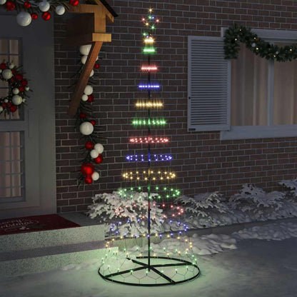 LED-Weihnachtsbaum Mehrfarbig 100 x 100 x 250 cm Metall