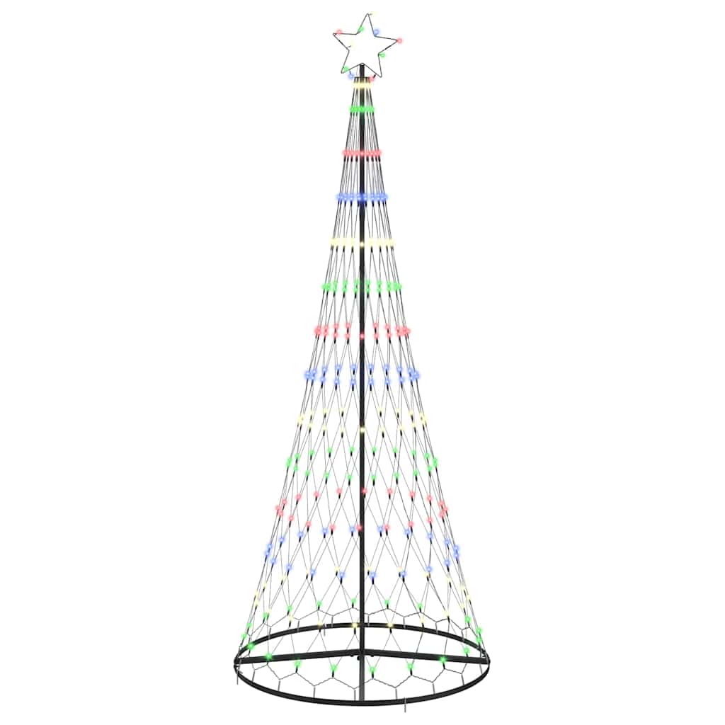 LED-Weihnachtsbaum Mehrfarbig 100 x 100 x 250 cm Metall