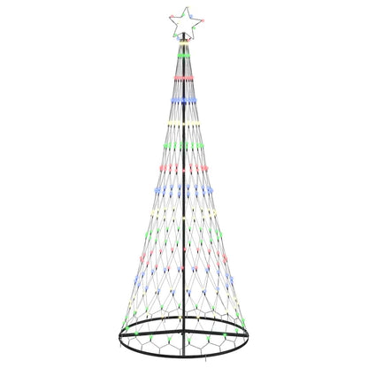 LED-Weihnachtsbaum Mehrfarbig 100 x 100 x 250 cm Metall