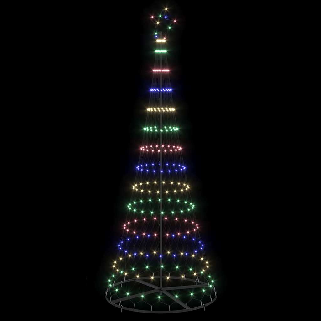 LED-Weihnachtsbaum Mehrfarbig 100 x 100 x 250 cm Metall