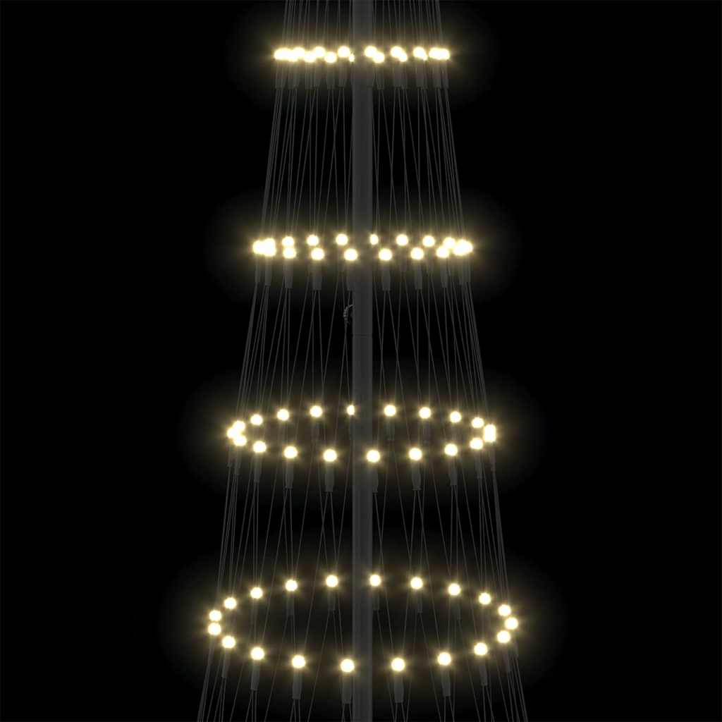 LED-Weihnachtsbaum Warmes Weiß 100,5 x 100,5 x 302,5 cm Metall