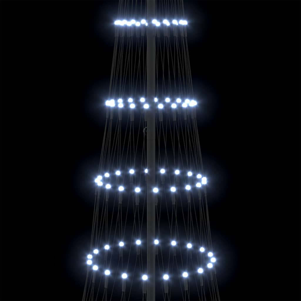 LED-Weihnachtsbaum Kaltweiß 100,5 x 100,5 x 302,5 cm Metall