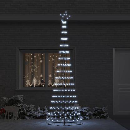 LED-Weihnachtsbaum Kaltweiß 100,5 x 100,5 x 302,5 cm Metall