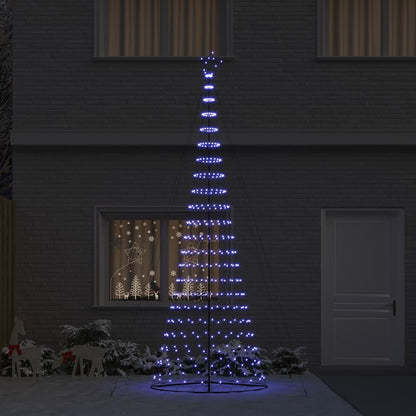 LED-Weihnachtsbaum Blau 138,5 x 138,5 x 399 cm Metall