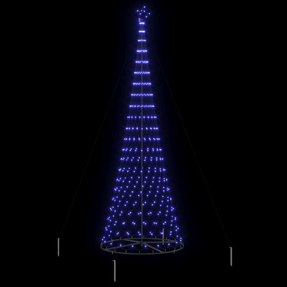 LED-Weihnachtsbaum Blau 138,5 x 138,5 x 399 cm Metall