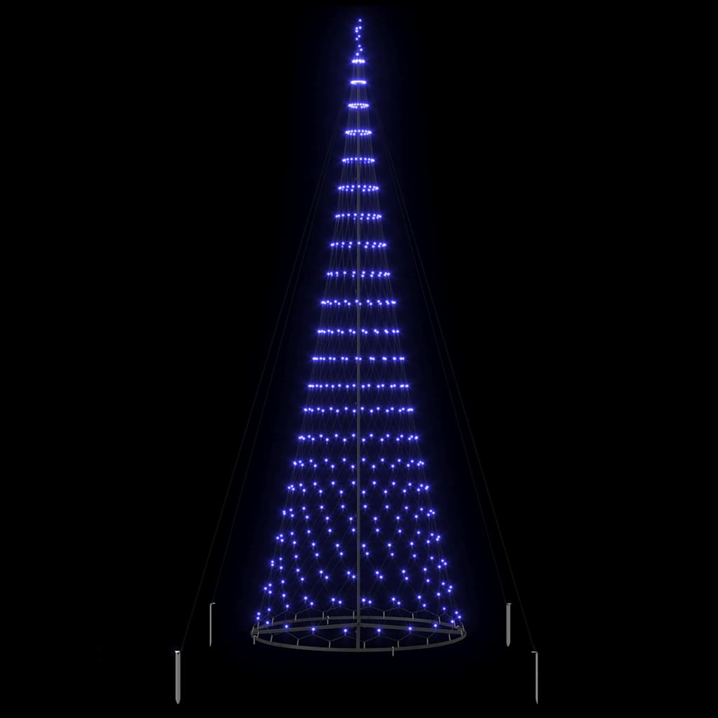 LED-Weihnachtsbaum Blau 138,5 x 138,5 x 399 cm Metall