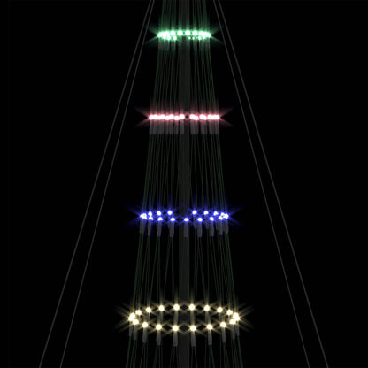 LED-Weihnachtsbaum Mehrfarbig 138,5 x 138,5 x 399 cm Metall