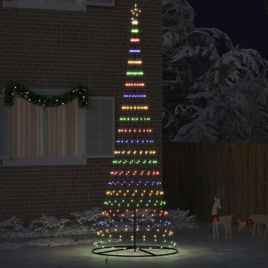LED-Weihnachtsbaum Mehrfarbig 138,5 x 138,5 x 399 cm Metall