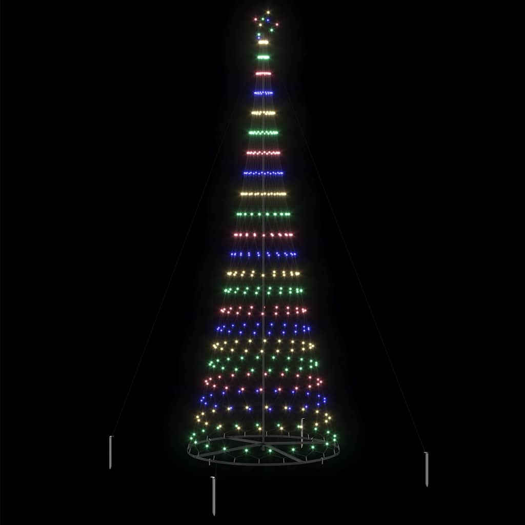 LED-Weihnachtsbaum Mehrfarbig 138,5 x 138,5 x 399 cm Metall