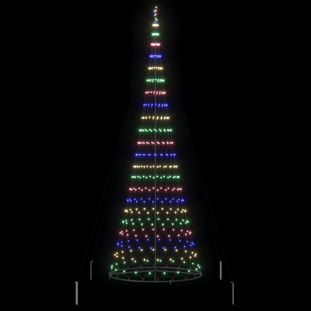 LED-Weihnachtsbaum Mehrfarbig 138,5 x 138,5 x 399 cm Metall