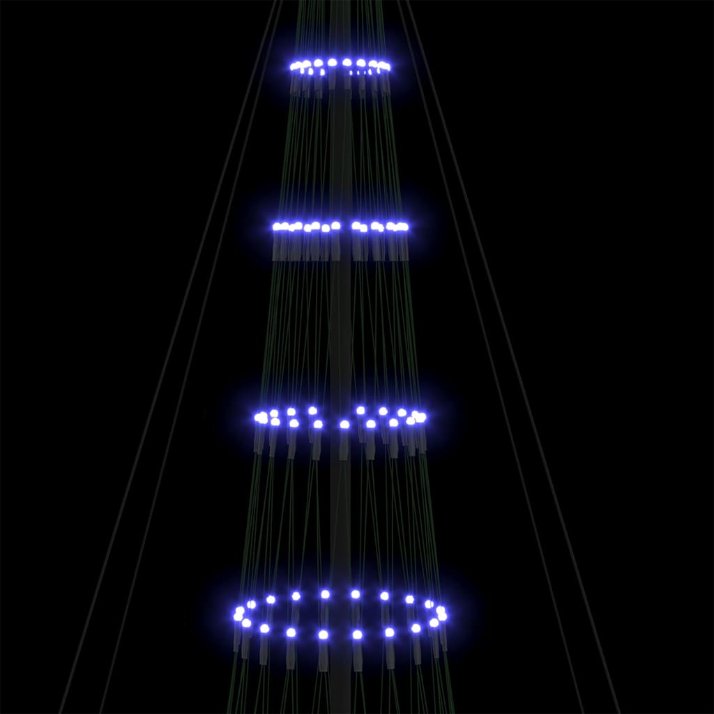 LED-Weihnachtsbaum mit 550 LEDs Blau 160 x 160 x 500 cm Metall
