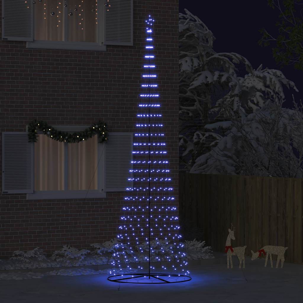 LED-Weihnachtsbaum mit 550 LEDs Blau 160 x 160 x 500 cm Metall