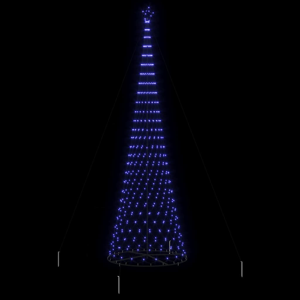 LED-Weihnachtsbaum mit 550 LEDs Blau 160 x 160 x 500 cm Metall