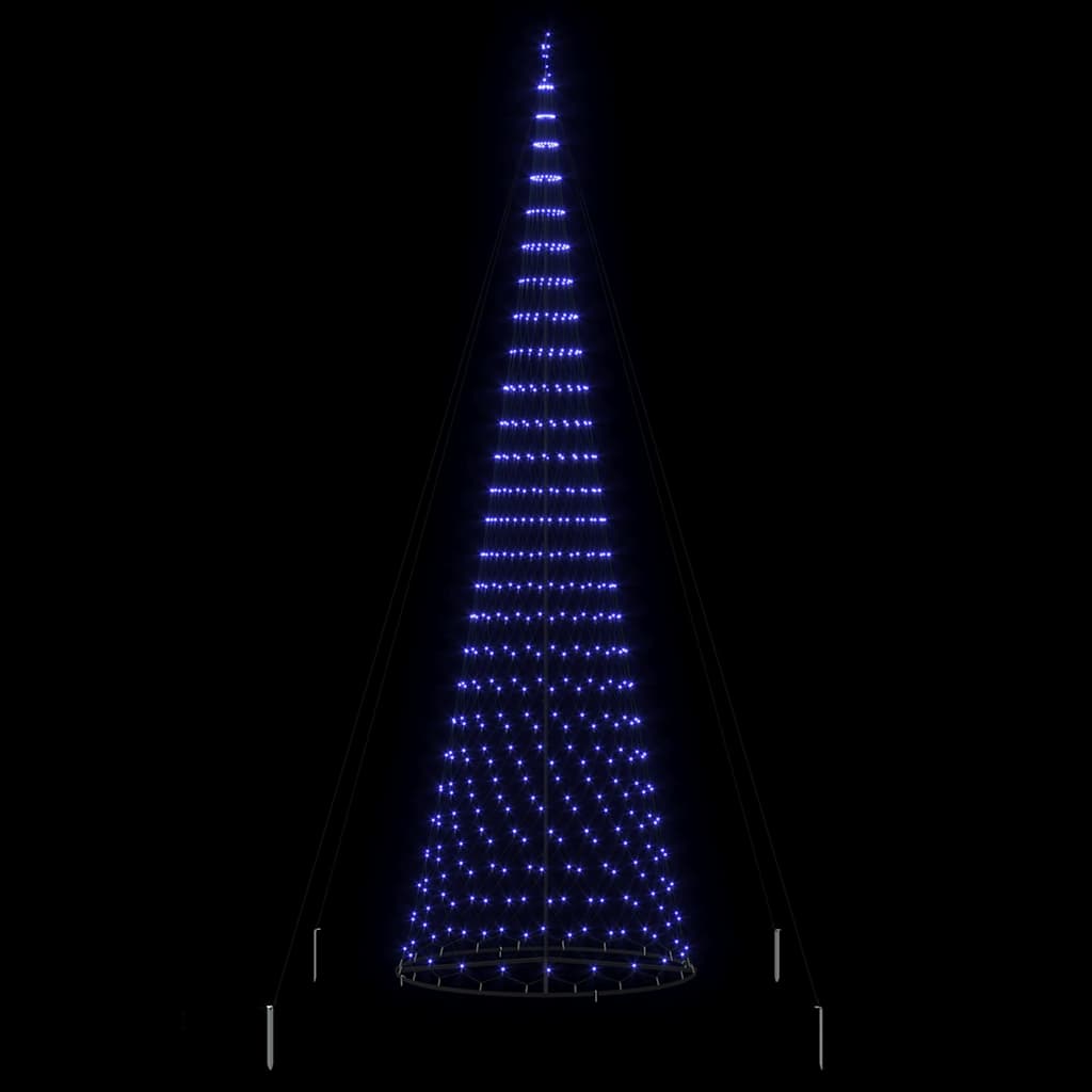 LED-Weihnachtsbaum mit 550 LEDs Blau 160 x 160 x 500 cm Metall