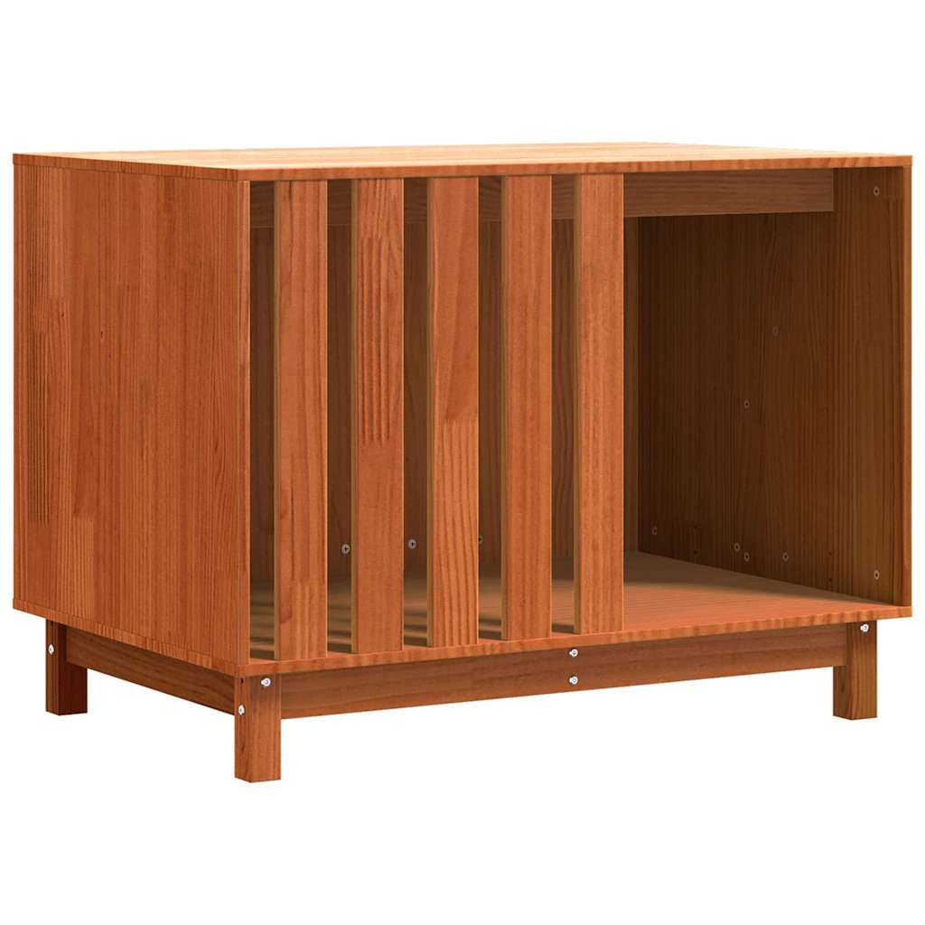 Hundehütte Wachsbraun 90 x 60 x 67 cm Massives Kiefernholz