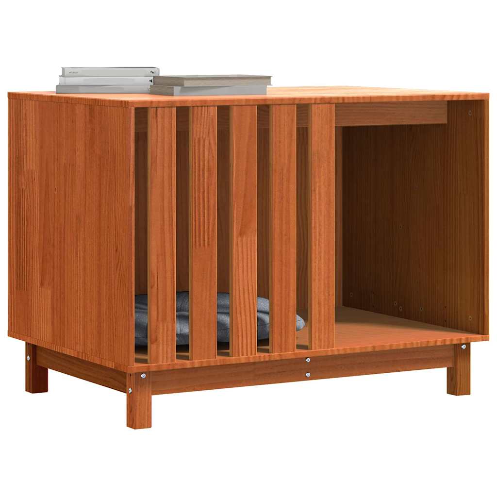 Hundehütte Wachsbraun 90 x 60 x 67 cm Massives Kiefernholz