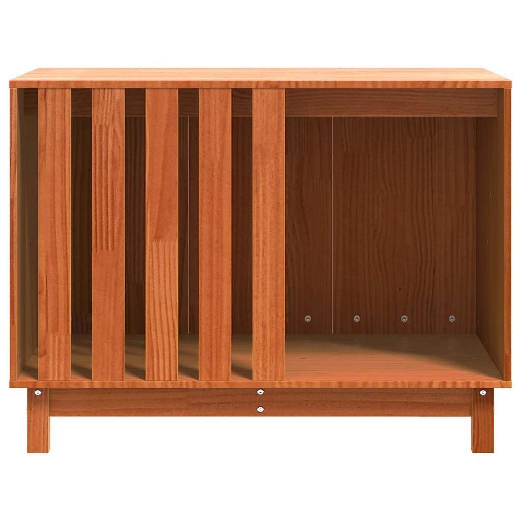 Hundehütte Wachsbraun 100 x 70 x 70 cm Massives Kiefernholz