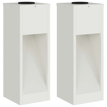 Solar LED Wegeleuchte 2 pcs Weiß Kalt gewalzter Stahl