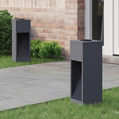 Solar LED Wegeleuchte 2 pcs Anthrazit Kalt gewalzter Stahl
