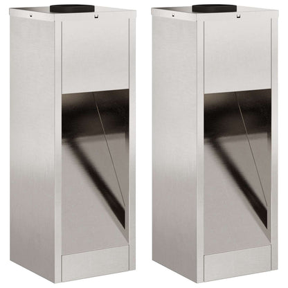 Solar LED Wegeleuchte 2 pcs Edelstahl Edelstahl