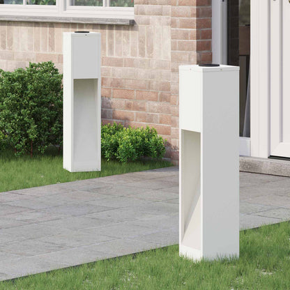 Solar LED Wegeleuchte 2 pcs Weiß Kalt gewalzter Stahl