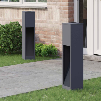 Solar LED Wegeleuchte 2 pcs Anthrazit Kalt gewalzter Stahl