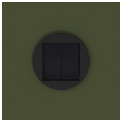 Solar LED Wegeleuchte 2 pcs Olive Grün Kalt gewalzter Stahl