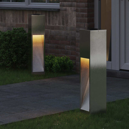 Solar LED Wegeleuchte 2 pcs Edelstahl Edelstahl