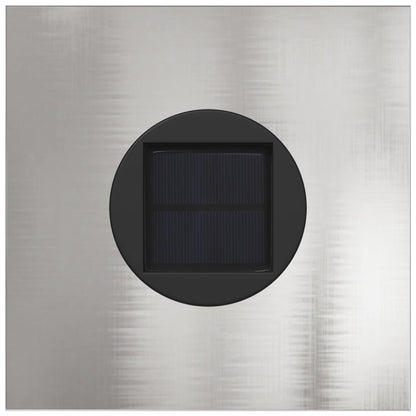 Solar LED Weg Licht 2 pcs Silber Edelstahl