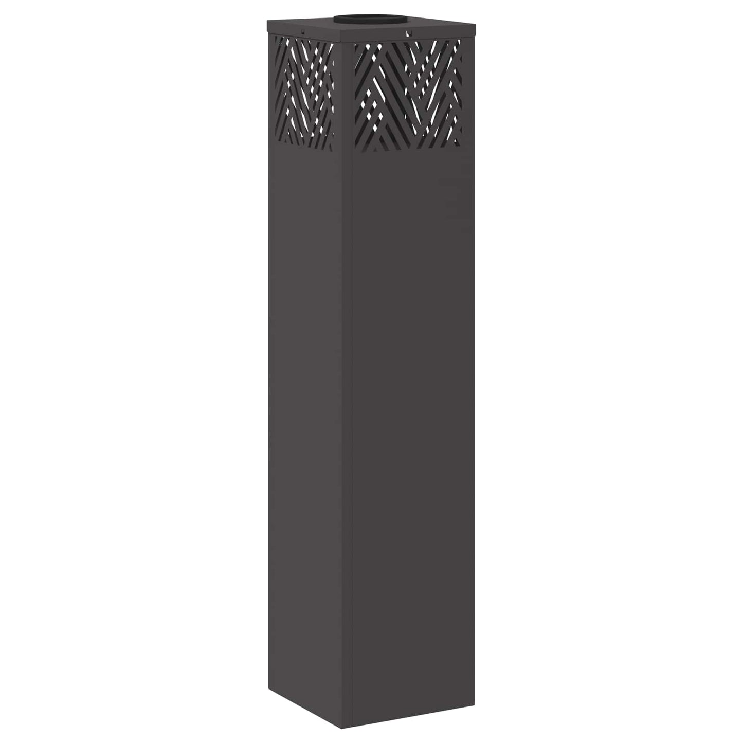 Solar LED Weg Licht 2 pcs Schwarz Kalt gewalzter Stahl