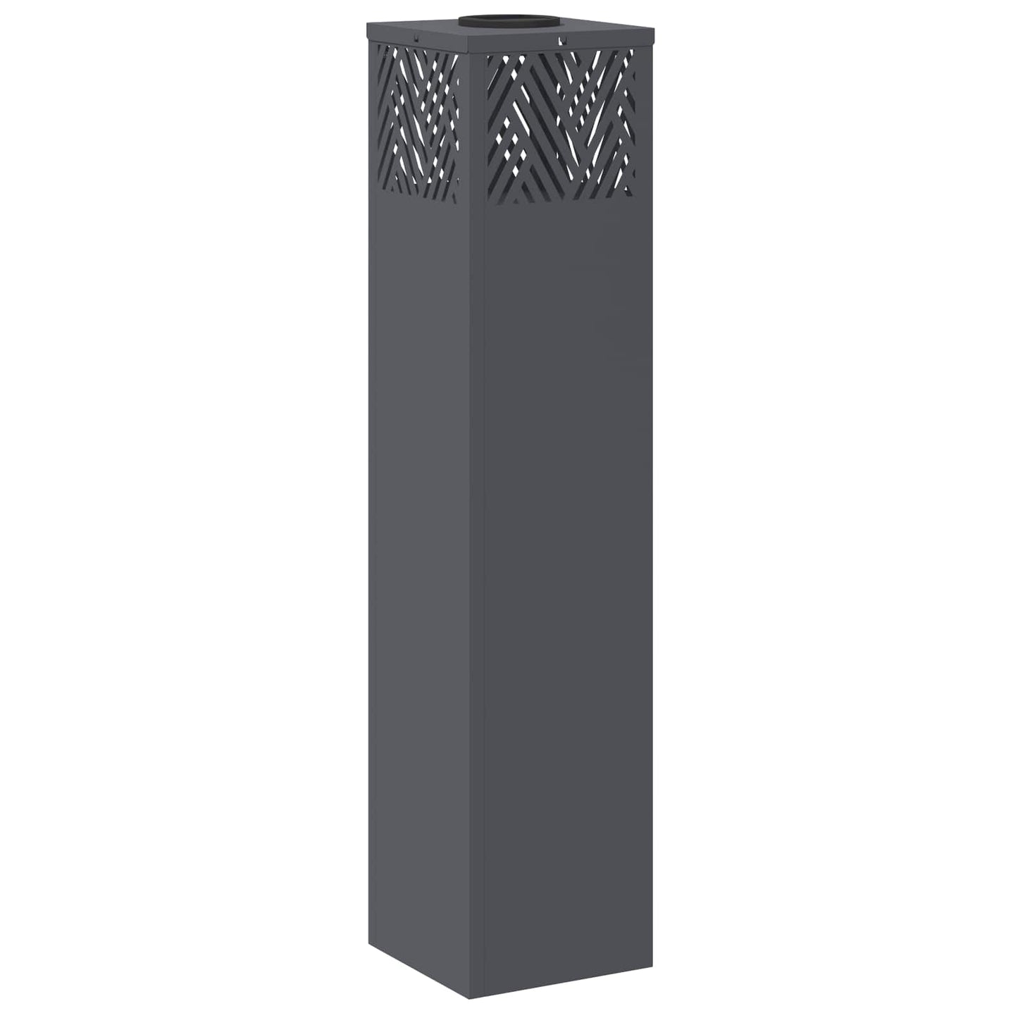 Solar LED Weg Licht 2 pcs Anthrazit Kalt gewalzter Stahl