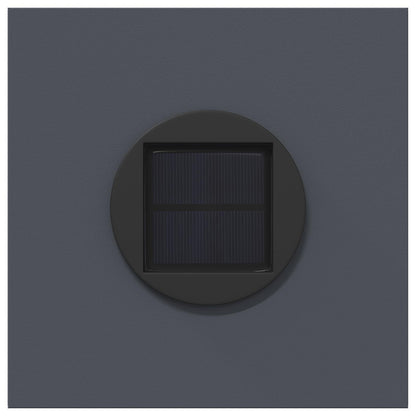 Solar LED Weg Licht 2 pcs Anthrazit Kalt gewalzter Stahl